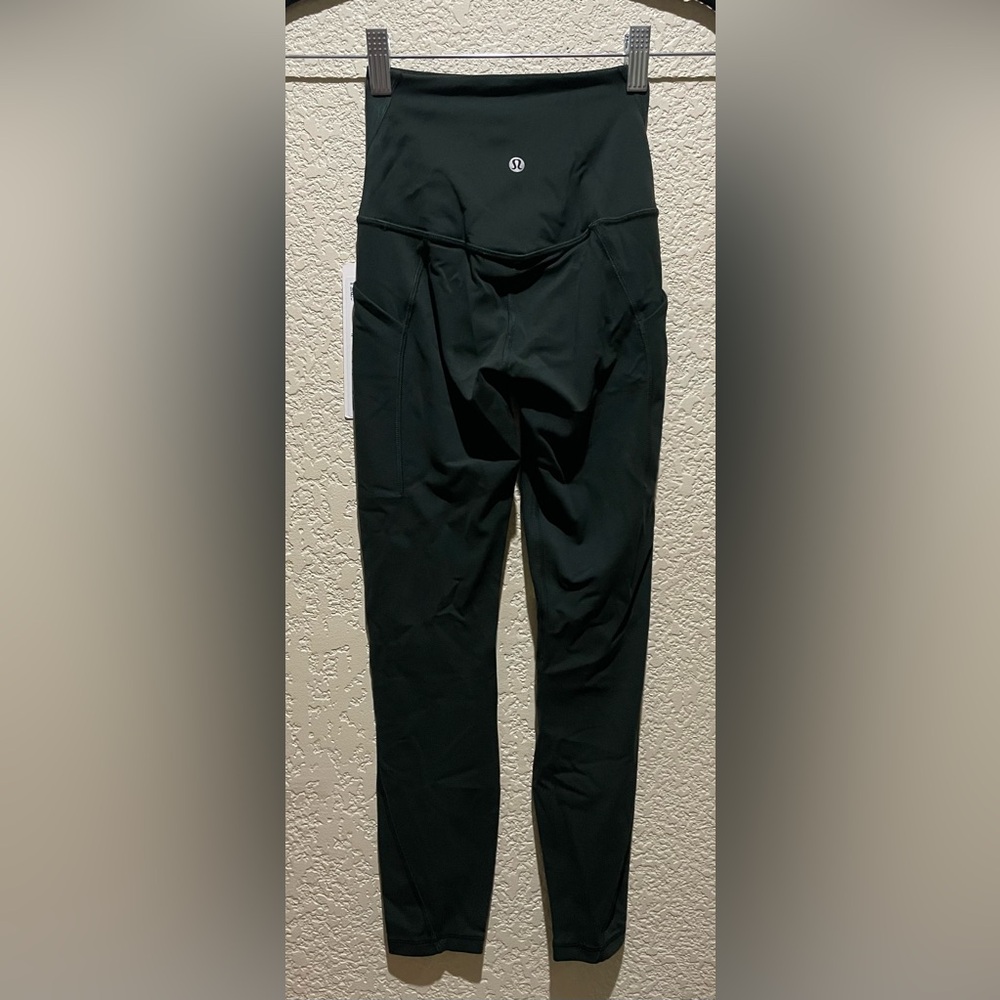 Lululemon NWT Align High Rise Pant Leggings 25” With Pockets Forest Green Size 0 - Picture 7 of 12